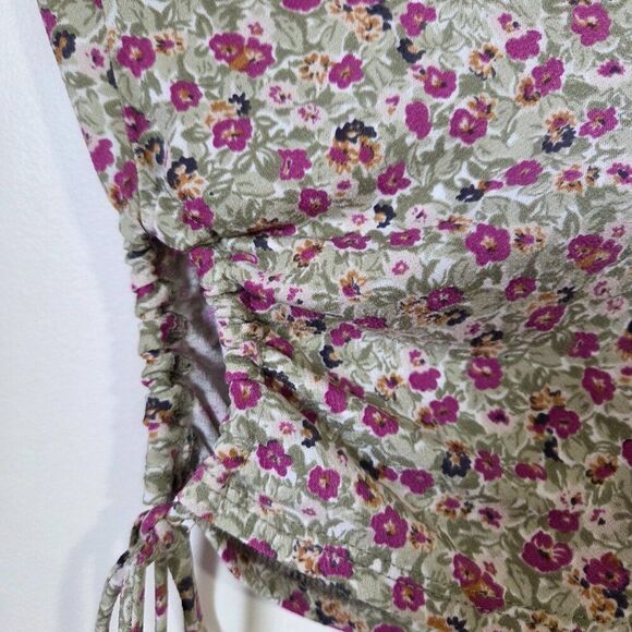 EUX LUSH FLORAL ONE SHOULDER LONGSLEEVE BOHO TOP SIZE L - Picture 6 of 12